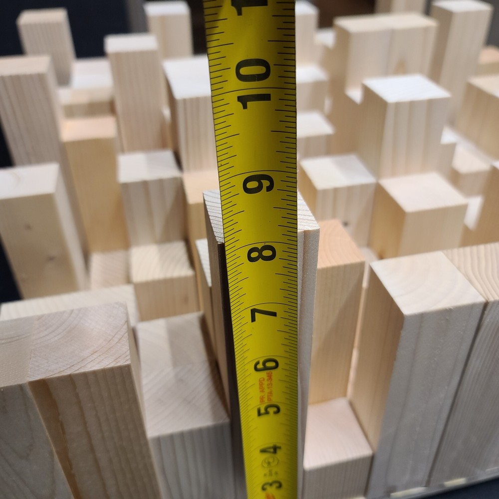 Fully Assembled Acoustic Wood Sound Diffuser Skyline Treatment Panel