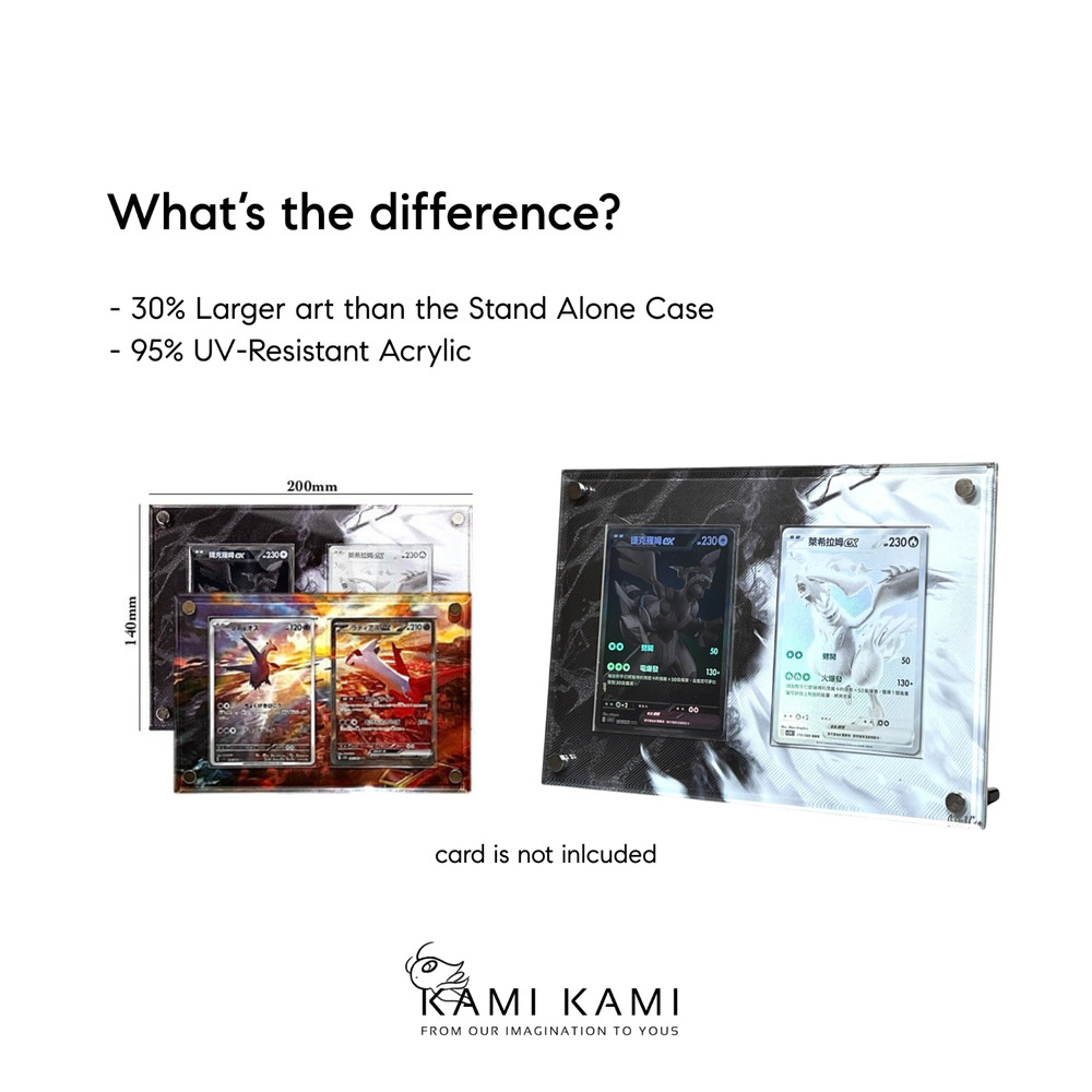 Reshiram ex & Zekrom ex BWR set Display Frame Case with UV protection