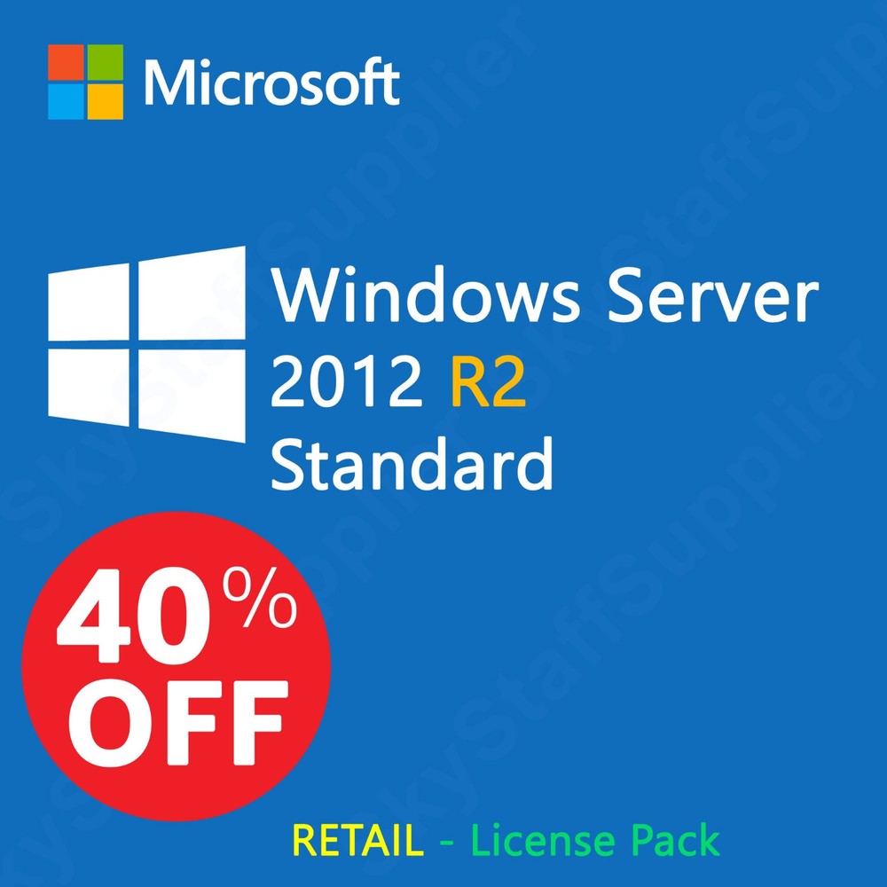 Windows Server 2012 R2 Standard - Retail Pack (P73-05966) NEW SEALED