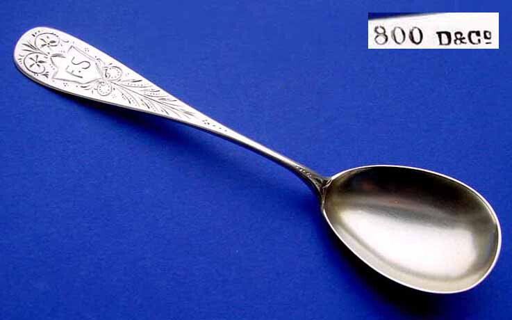 Beautiful Serving Spoon/ Cream Spoon/ Serving Spoon, 800 Silver A769