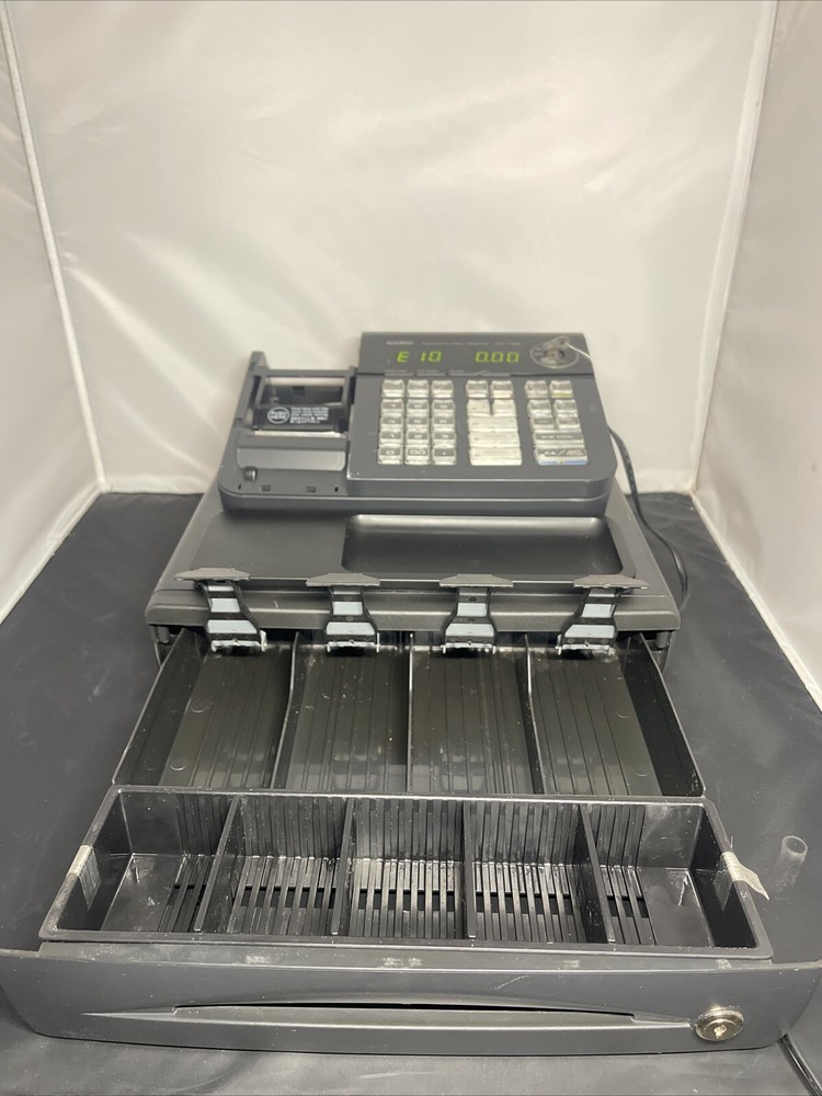 Casio PCR-T280 Electronic Cash Register Working (Missing Part Read)