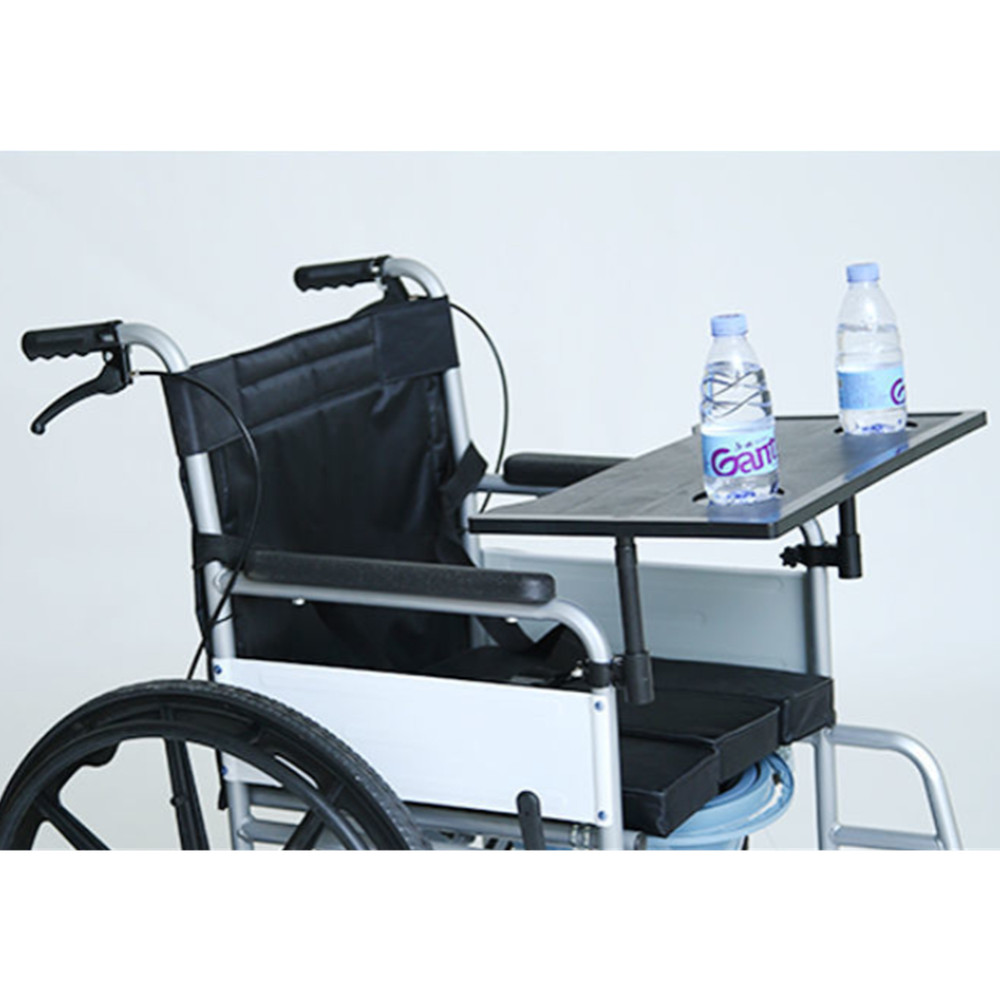 Wheelchair Table Tray and Cup Holders Durable Removable for Easting Reading