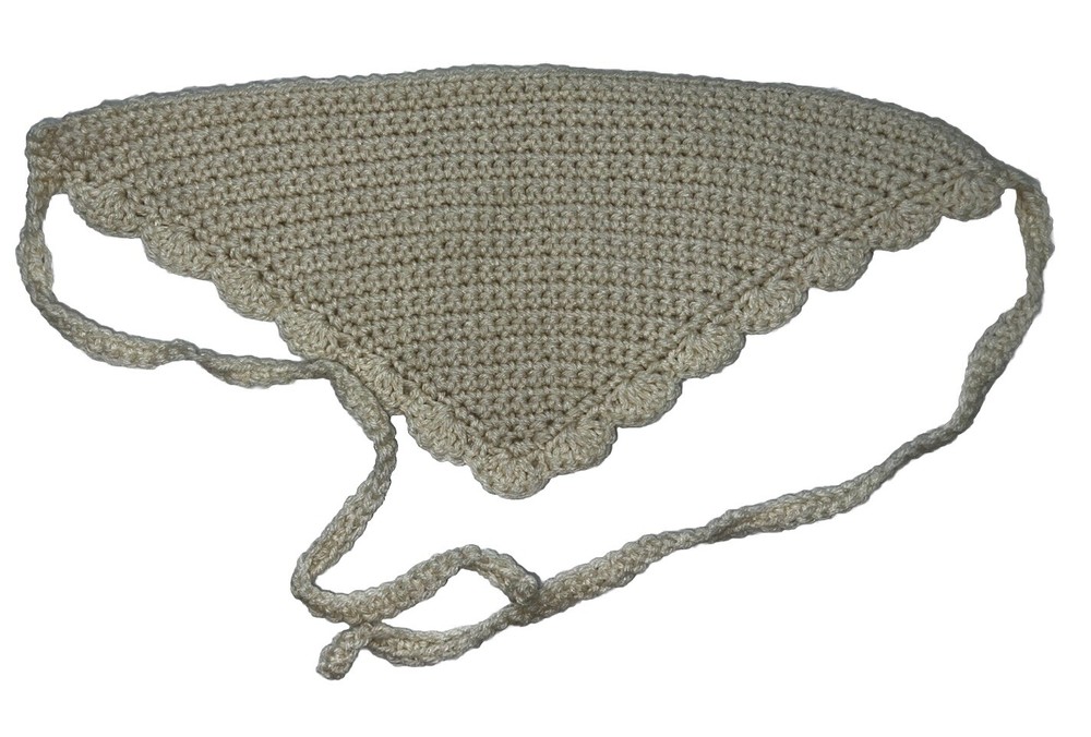 Handmade Crochet Head Bonnet White OSFA