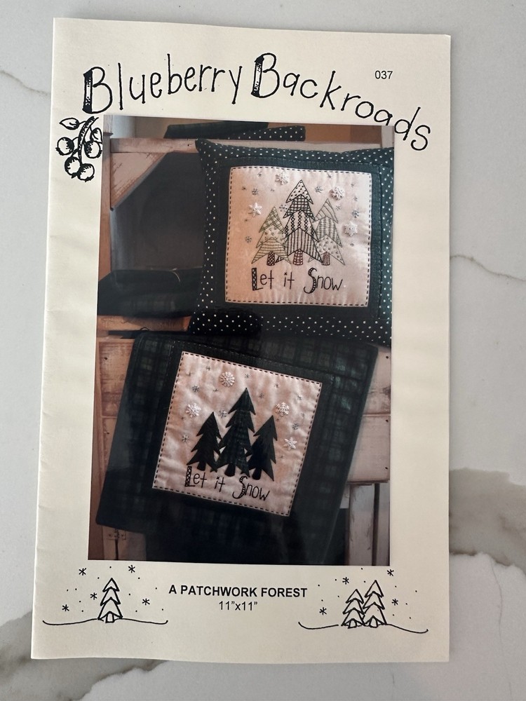 BLUEBERRY BACKROADS Pattern #037 - A Patchwork Winter Forest New