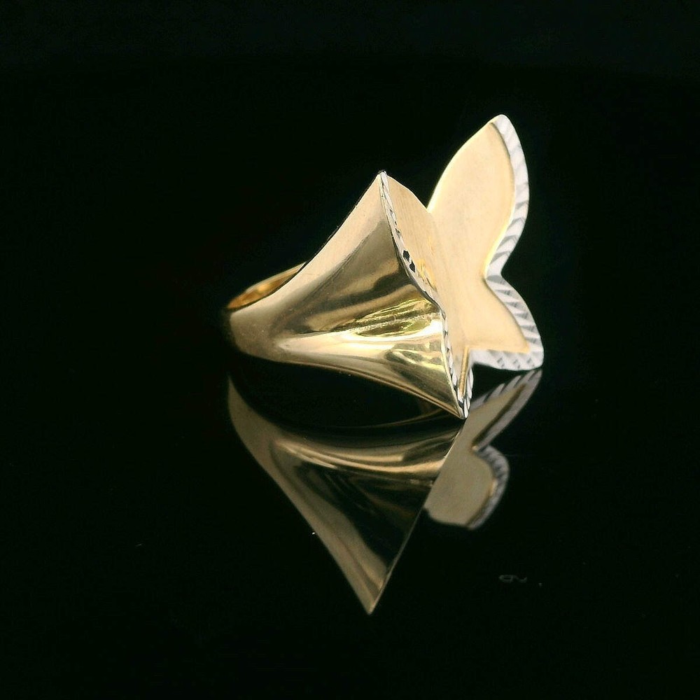 14K Diamond Cut Butterfly Ring SIZE 8