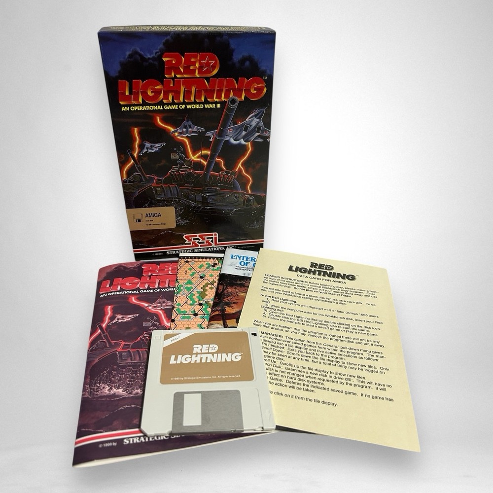 Red Lightning Commodore Amiga Complete Video Game Software Floppy