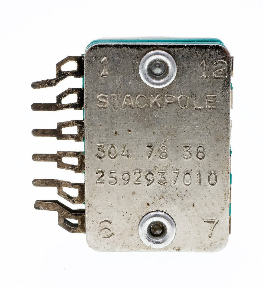 Stackpole 2592937010 - 1 Pole/12 Position Rotary Encoder PCB Mount, NOS