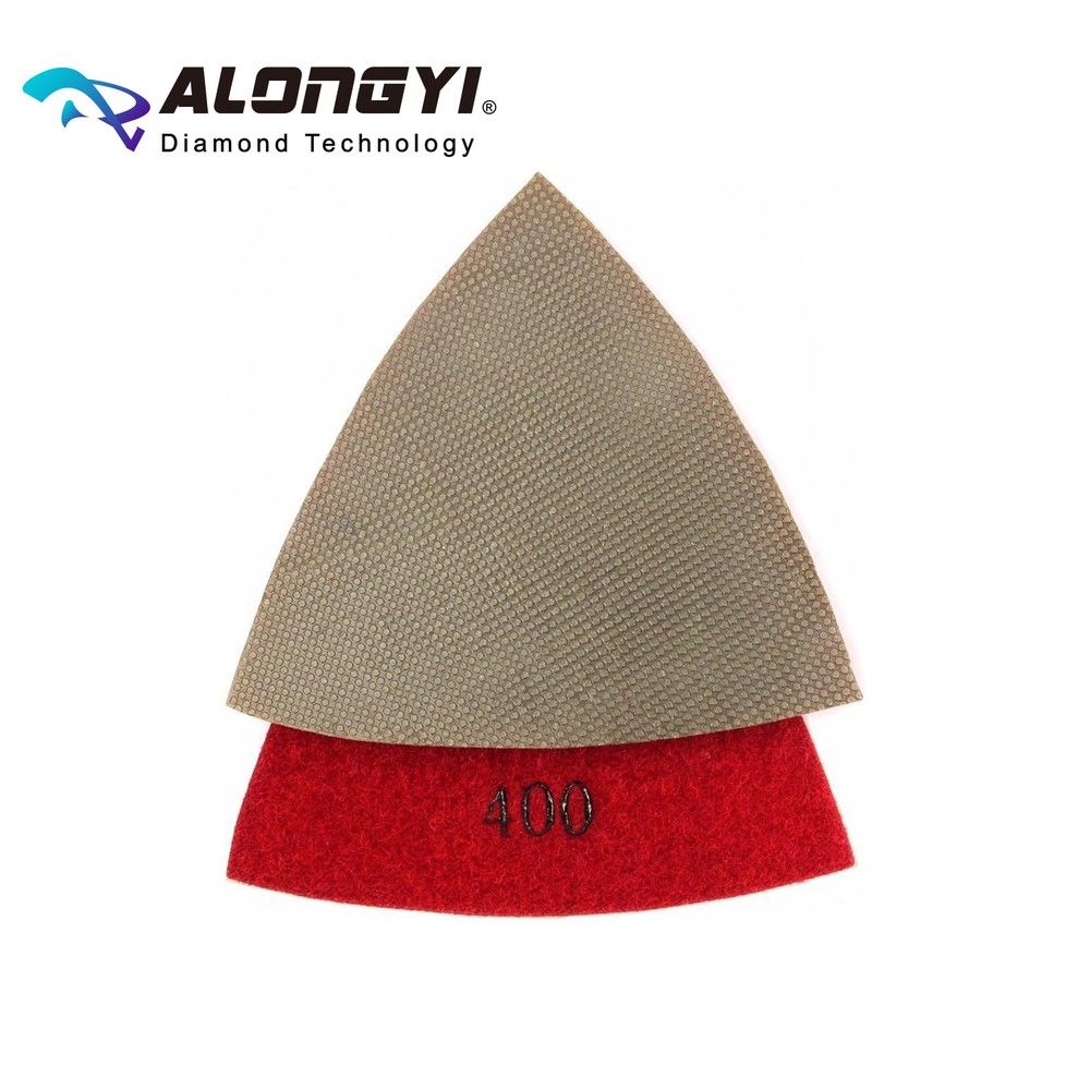 4Pcs Diamond Triangular Sanding Pads for Oscillating Tools