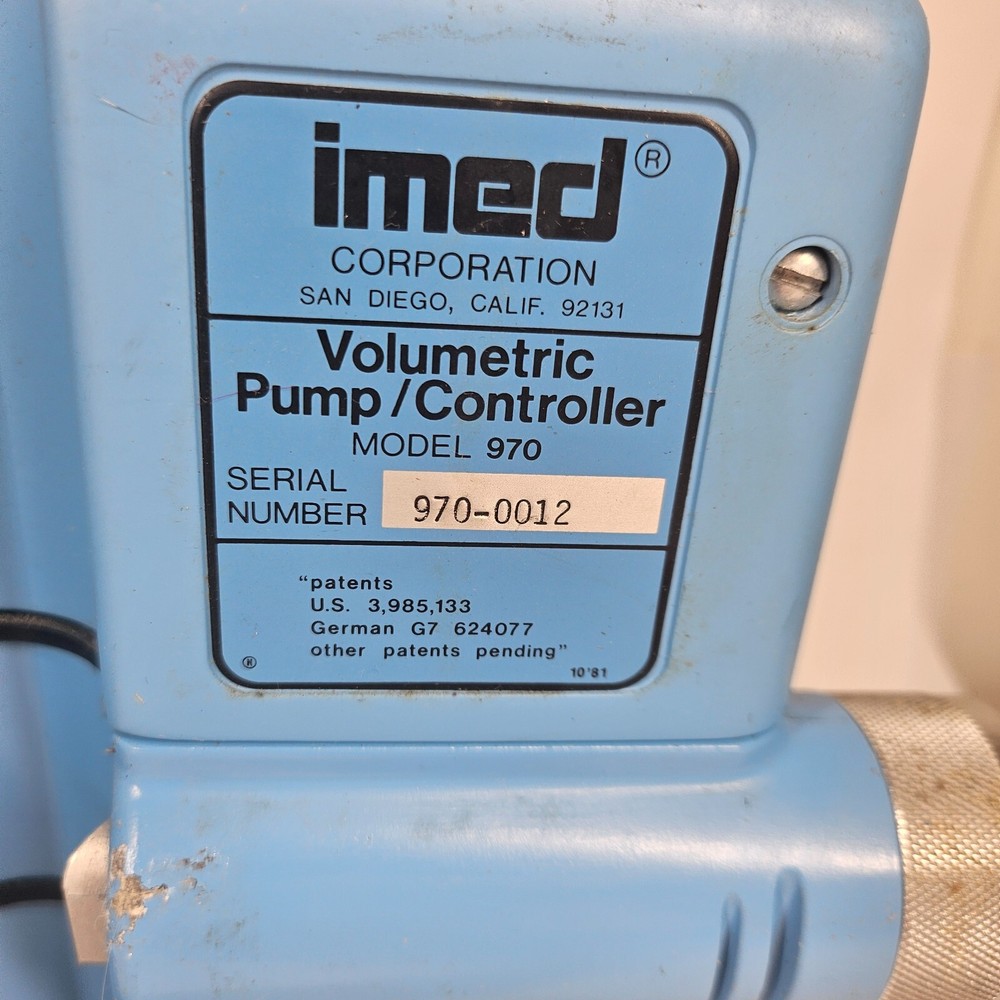 Imed 970 Volumetric Pump Controller Vintage UNTESTED AS-IS