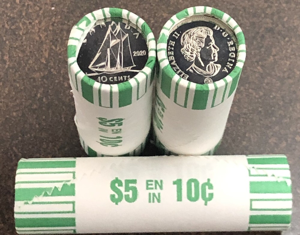 CANADA 2020 ROLL BLUENOSE DIME BRILLIANT UNCIRCULATED