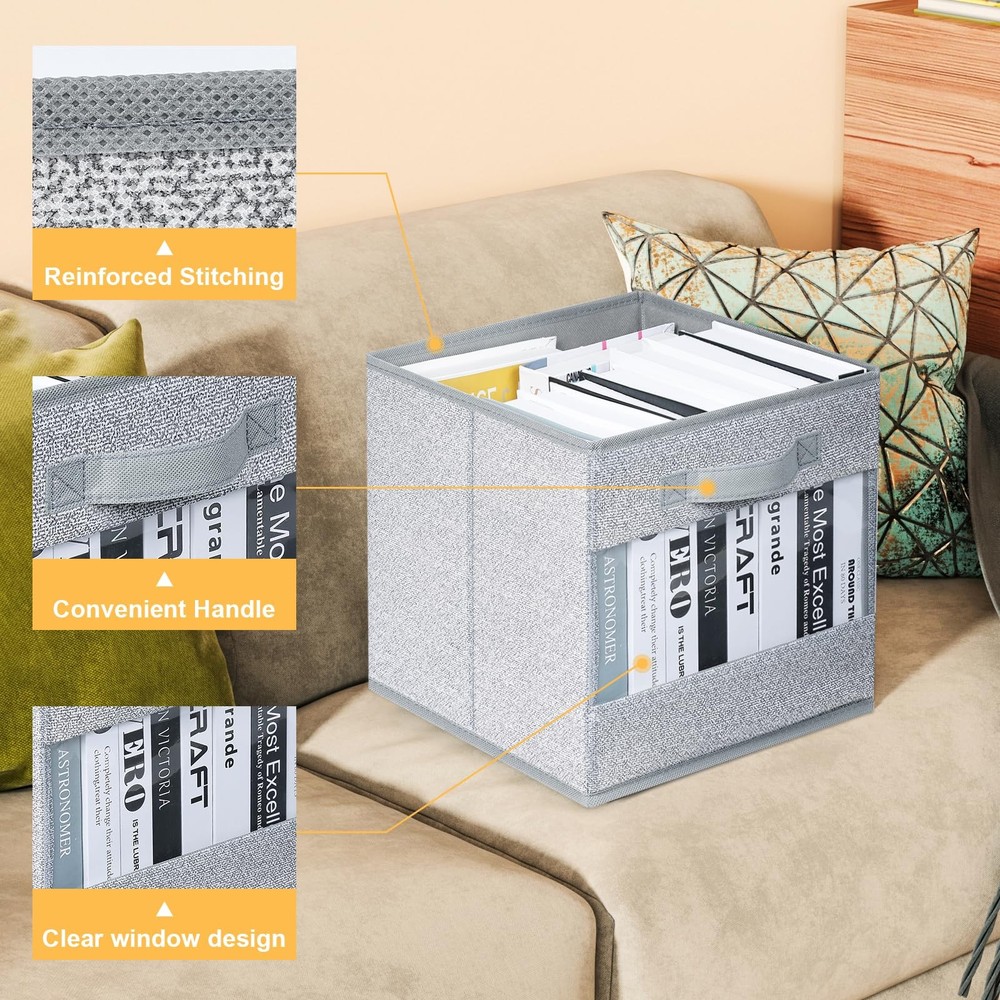 Cube Storage Bin 6 Pack Collapsible Storage Bins Cube Storage Organizer With Win