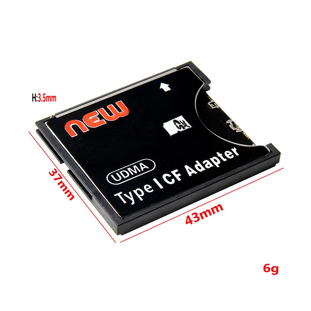 High Speed SDXC SDHC SD to CF Compact Flash Memory Card Reader Adapter black