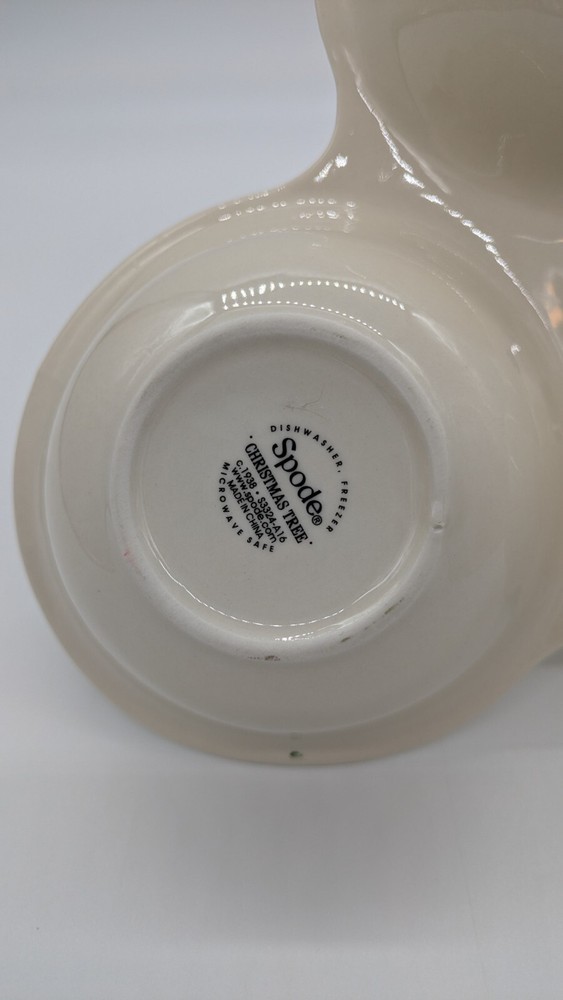 Spode Christmas Tree 3 Section Server with Tree Handle 11 Inch