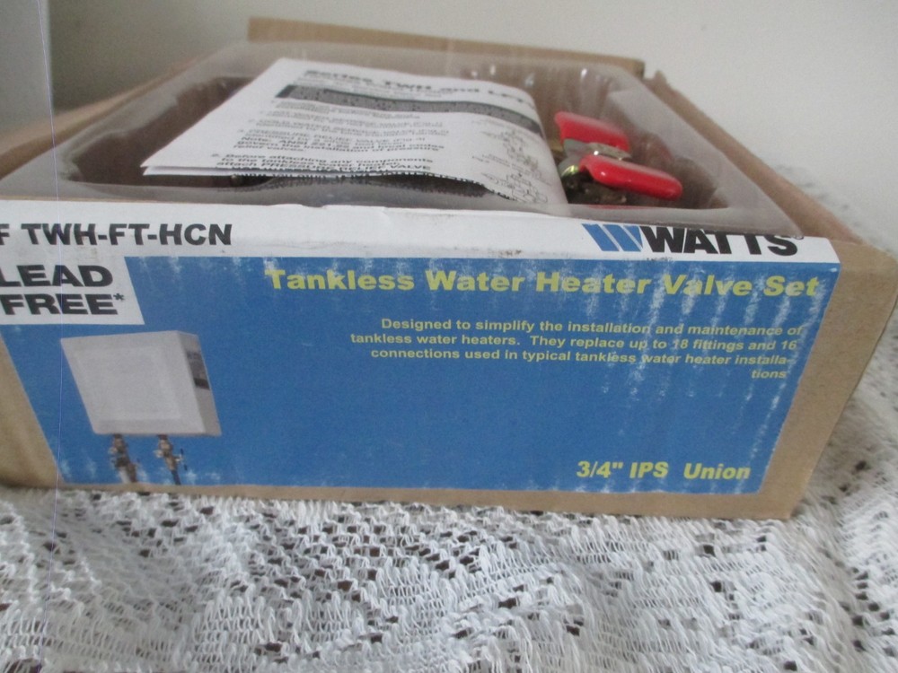 Watts Tankless Water Heater Service Valve Kit 3/4 IPS Model LF TWH FT-HCN NEW
