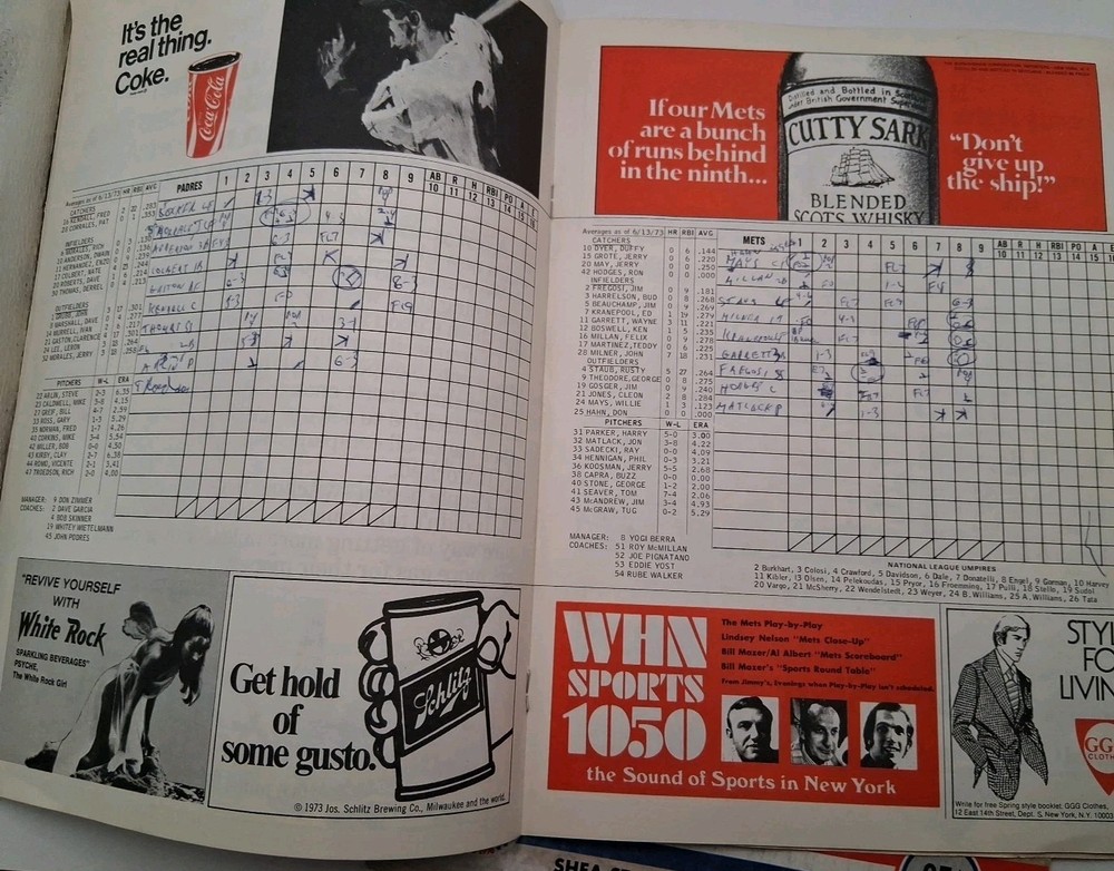 Ny Mets 1973 & 1976 Programs