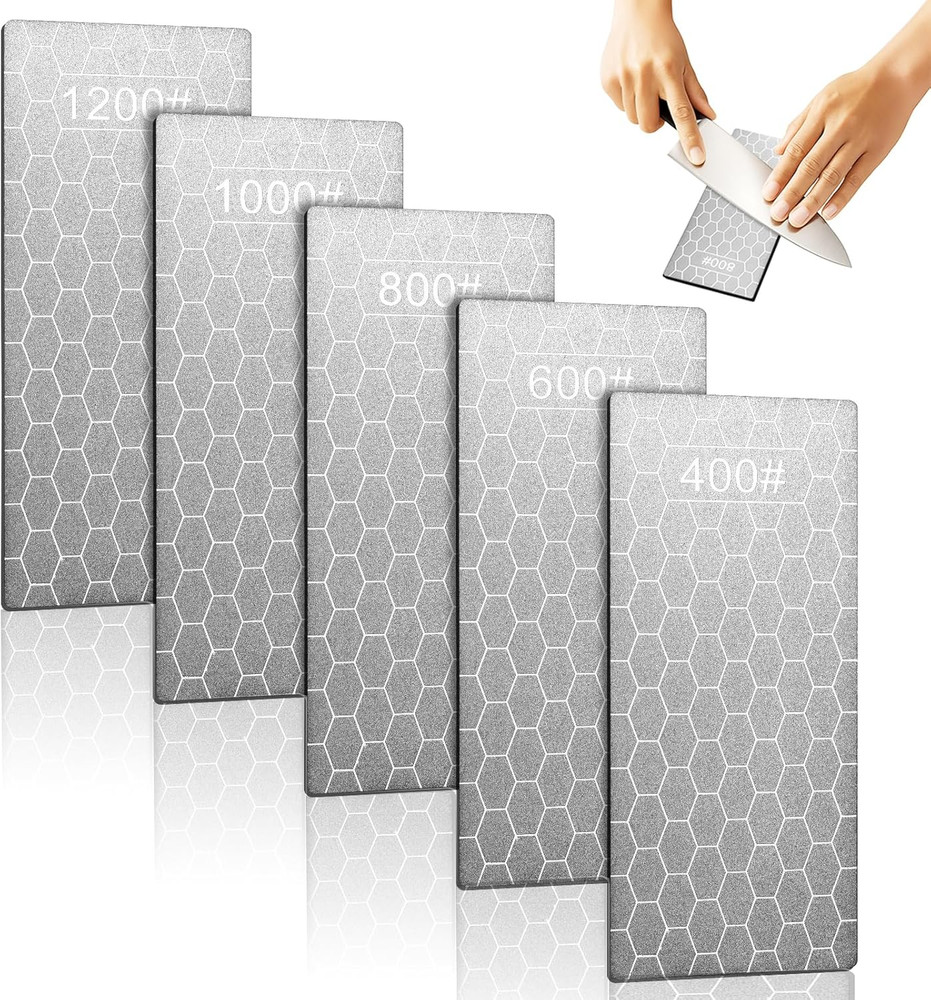 5 PCS Diamond Sharpening Stone, Diamond Sharpening Plate, Double-Sided Sharpenin