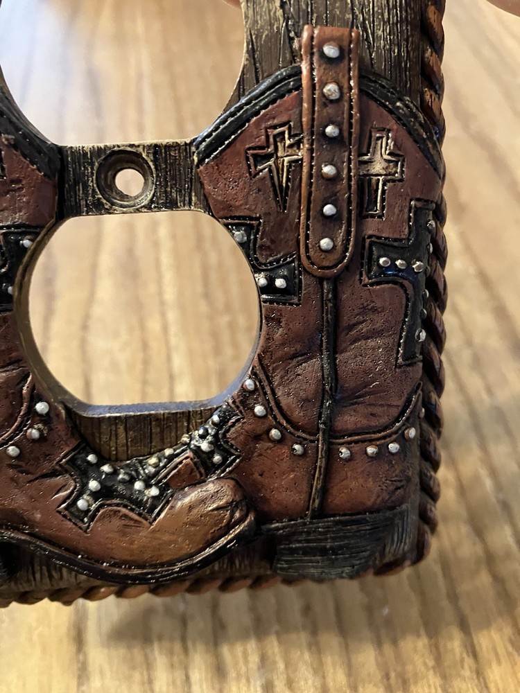 3pc Set 2 Cowboy Boots Ceiling Fan Pulls & Switch Cover