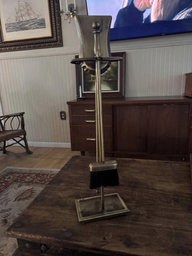 Vintage Brass Fireplace Tool Set