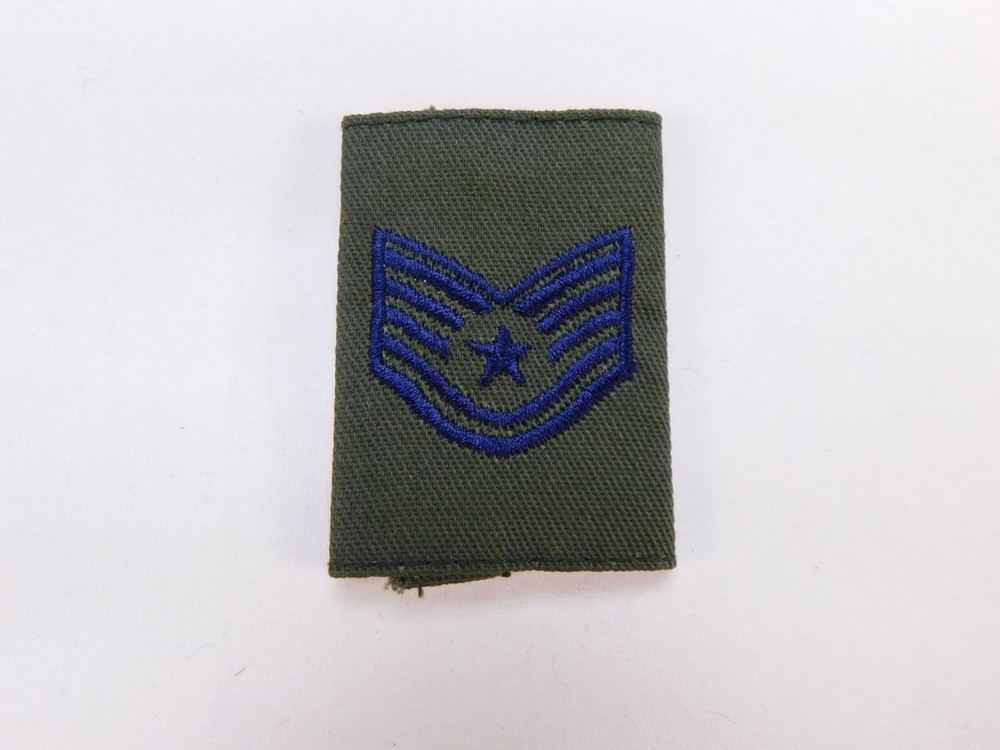 US Air Force USAF Gortex Loop Rank Tech Sergeant TSgt E6 BDU Green Slide Patch