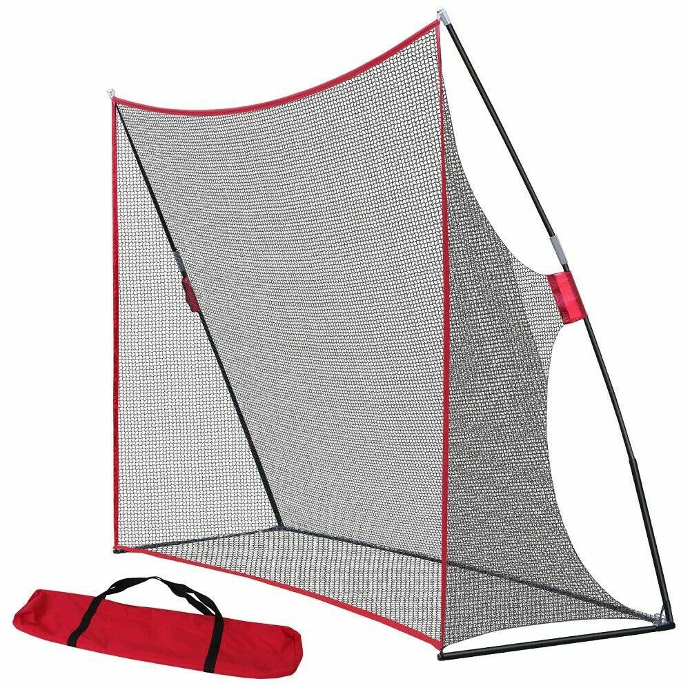 10x7Ft Golf Folding Practice Net Hitting Net Yard Swing Rod Simulator Carry Bag