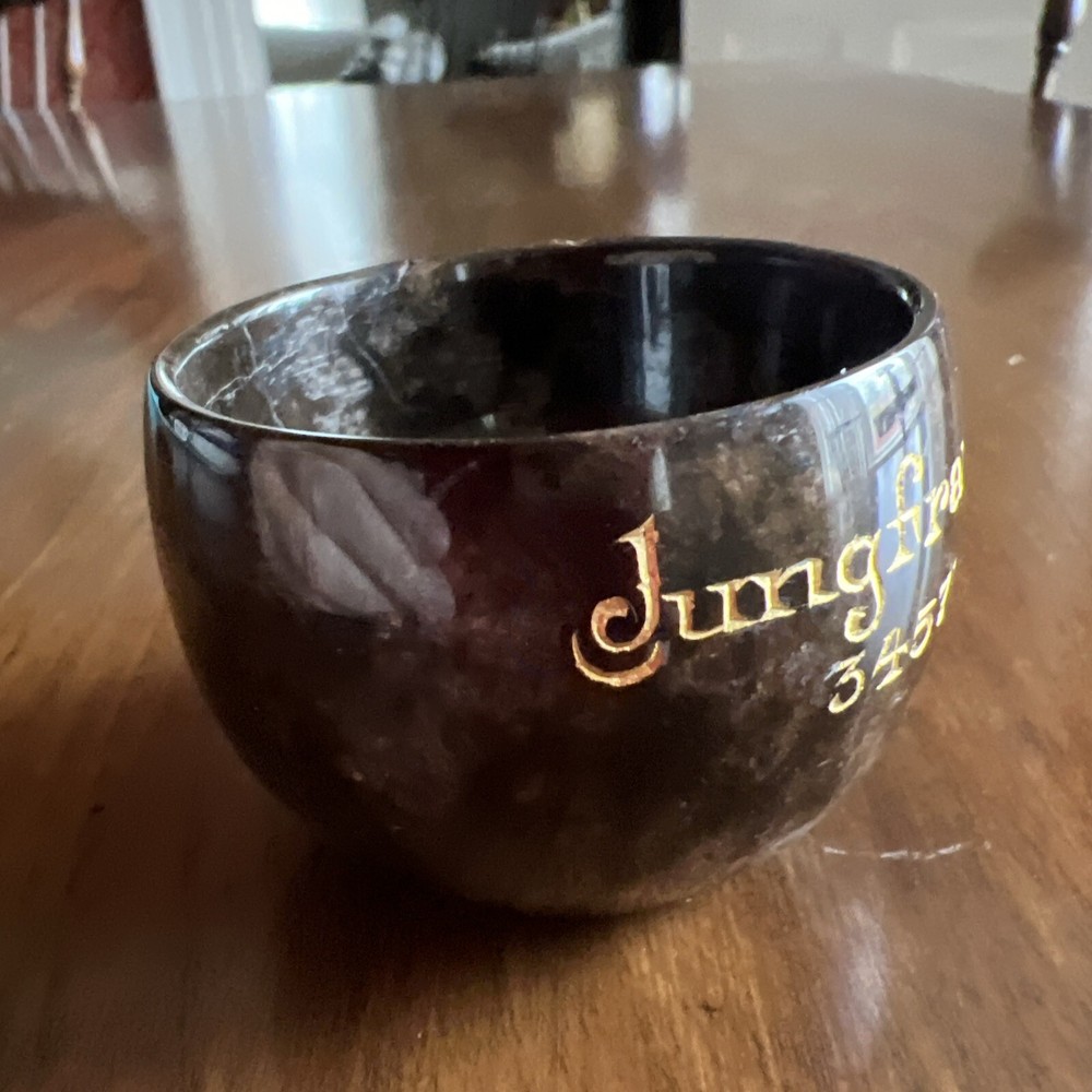 Jungfraujoch Switzerland Stone Souvenir Cup; Tiny! Charming!