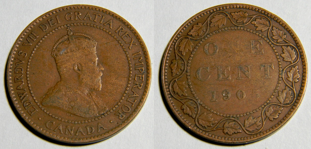 Canada 1905 One Cent (02197)