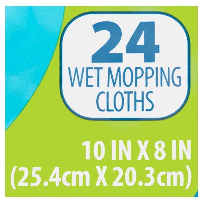 Great Value Low Streaking Wet Mopping Cloths, 24 Count