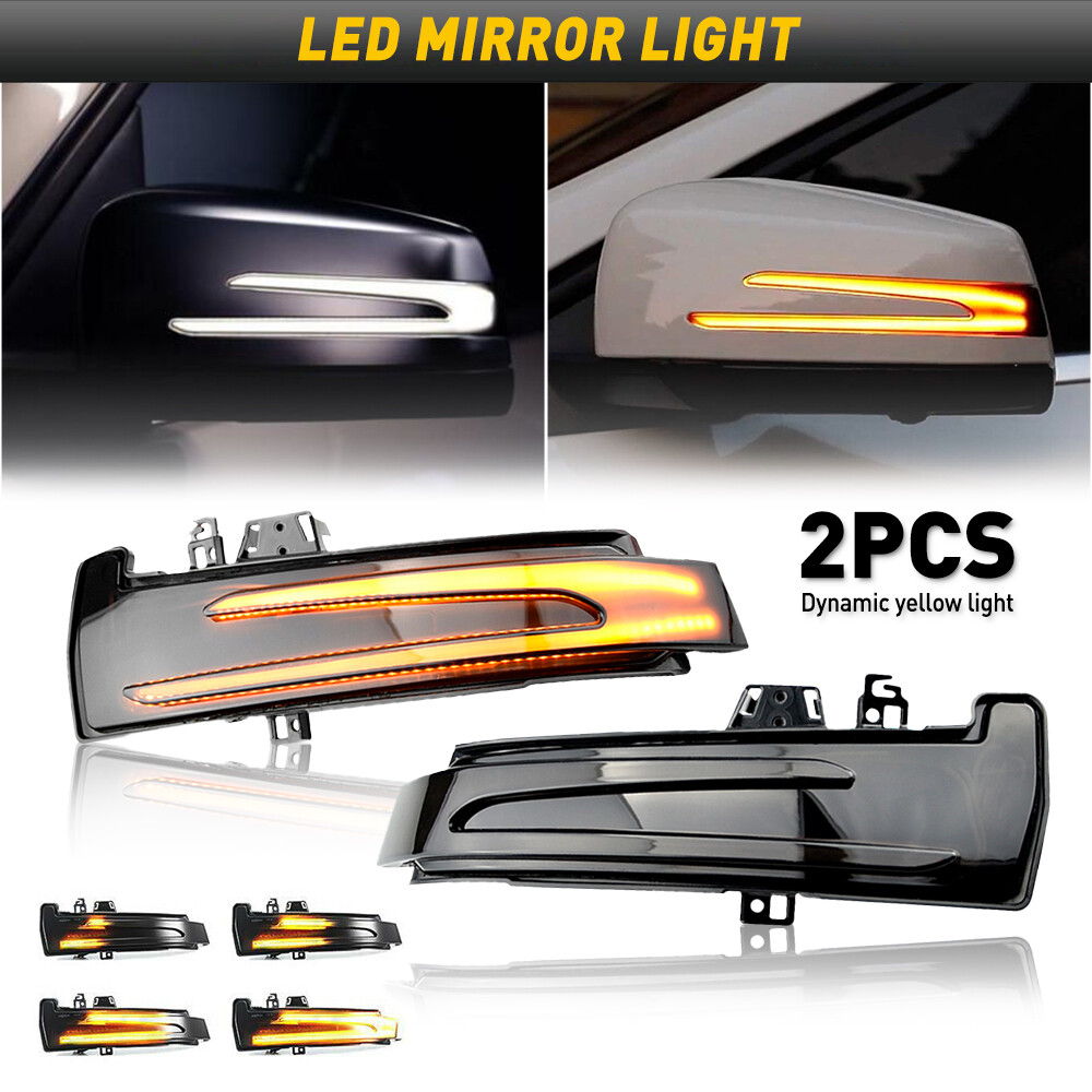 Switchback Side Mirror Light w/Sequential Turn Signal For Benz W204 W212 W221 EA