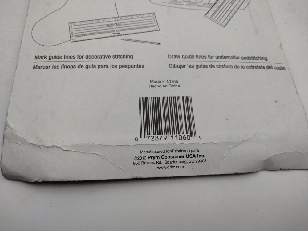 DRITZ Vintage See-Thru Dressmaker Ruler 1994