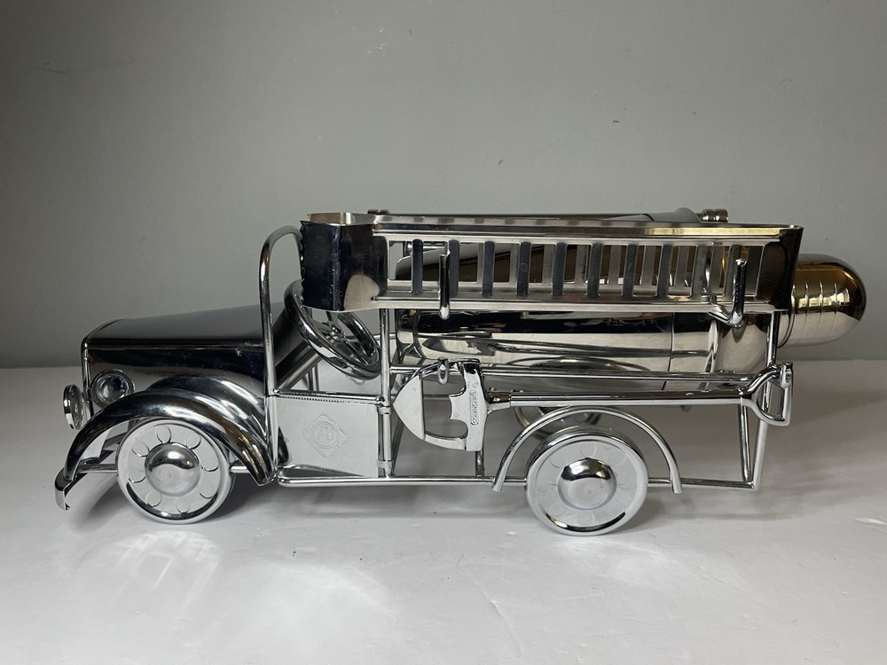 Godinger Fire Engine Extinguisher Bar Tools Set Silver Metal Finish - 8 Pieces