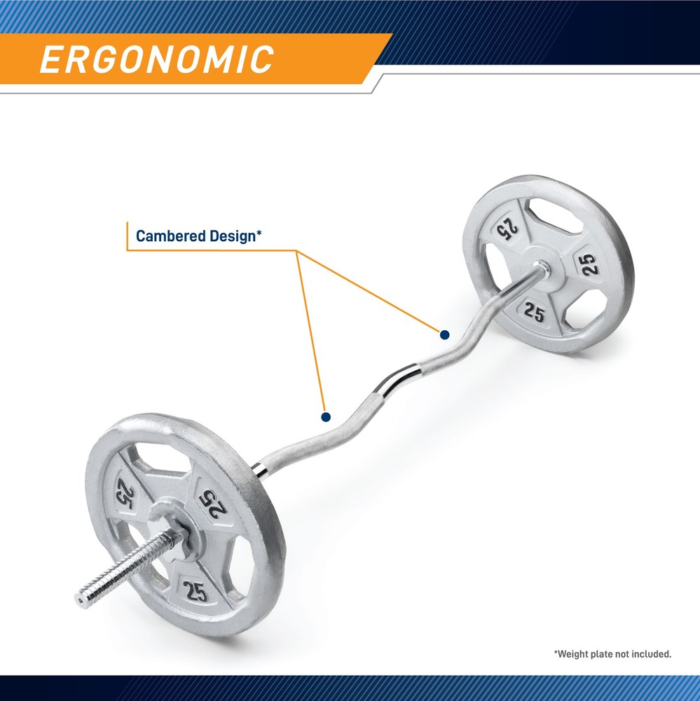 Threaded Standard Curl Bar TCB-48R