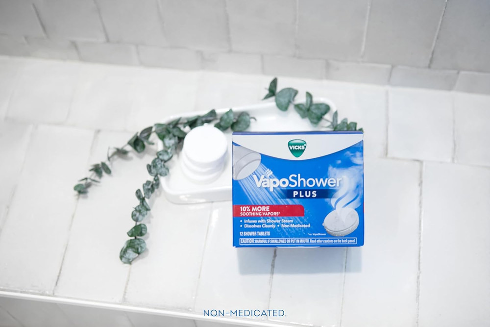 Vicks Vaposhower Plus Eucalyptus & Menthol Shower Steamers, 12 Count