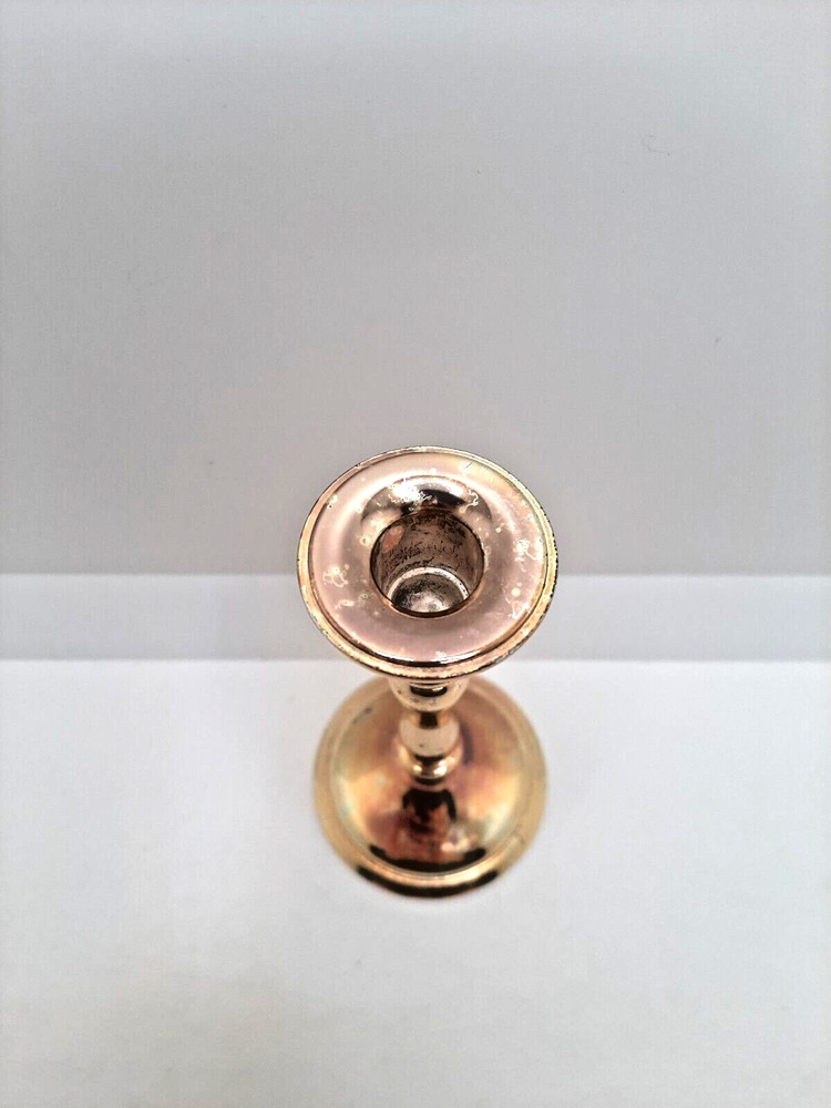 WMF Candlestick Silverplated Gold Colored 12 Cm Rare