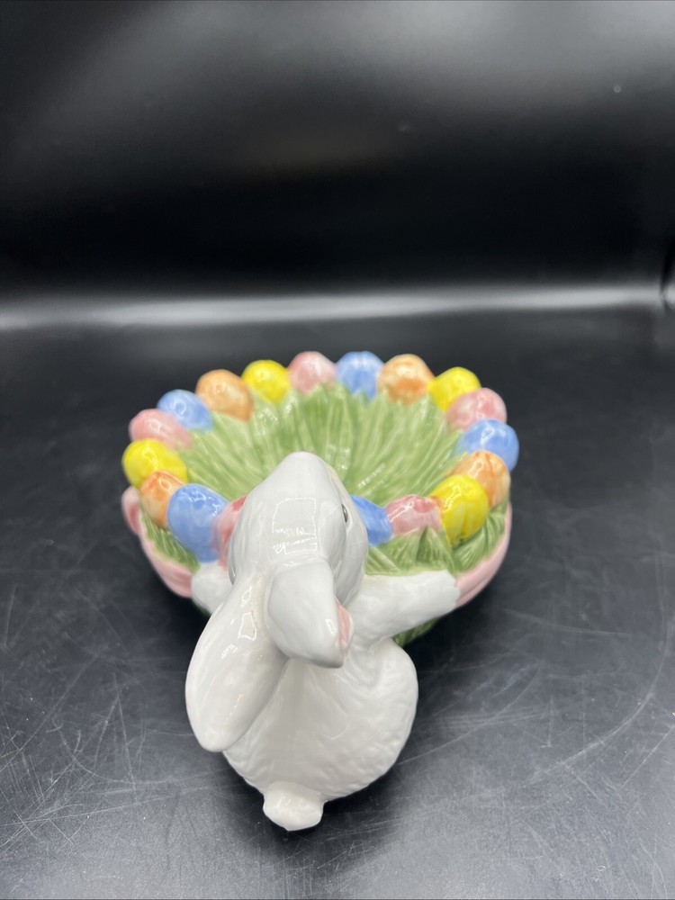 Vintage Palm Tree 1996 Easter Bunny Bowl