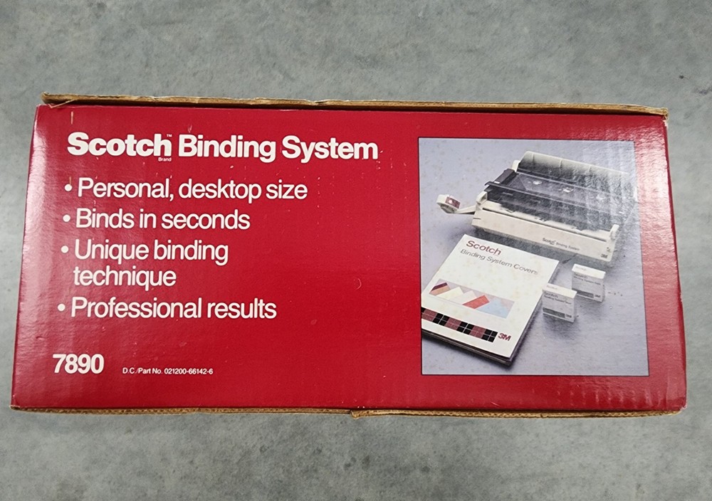 3M Scotch Binding System Model 7890 with Box, Book Binding Making