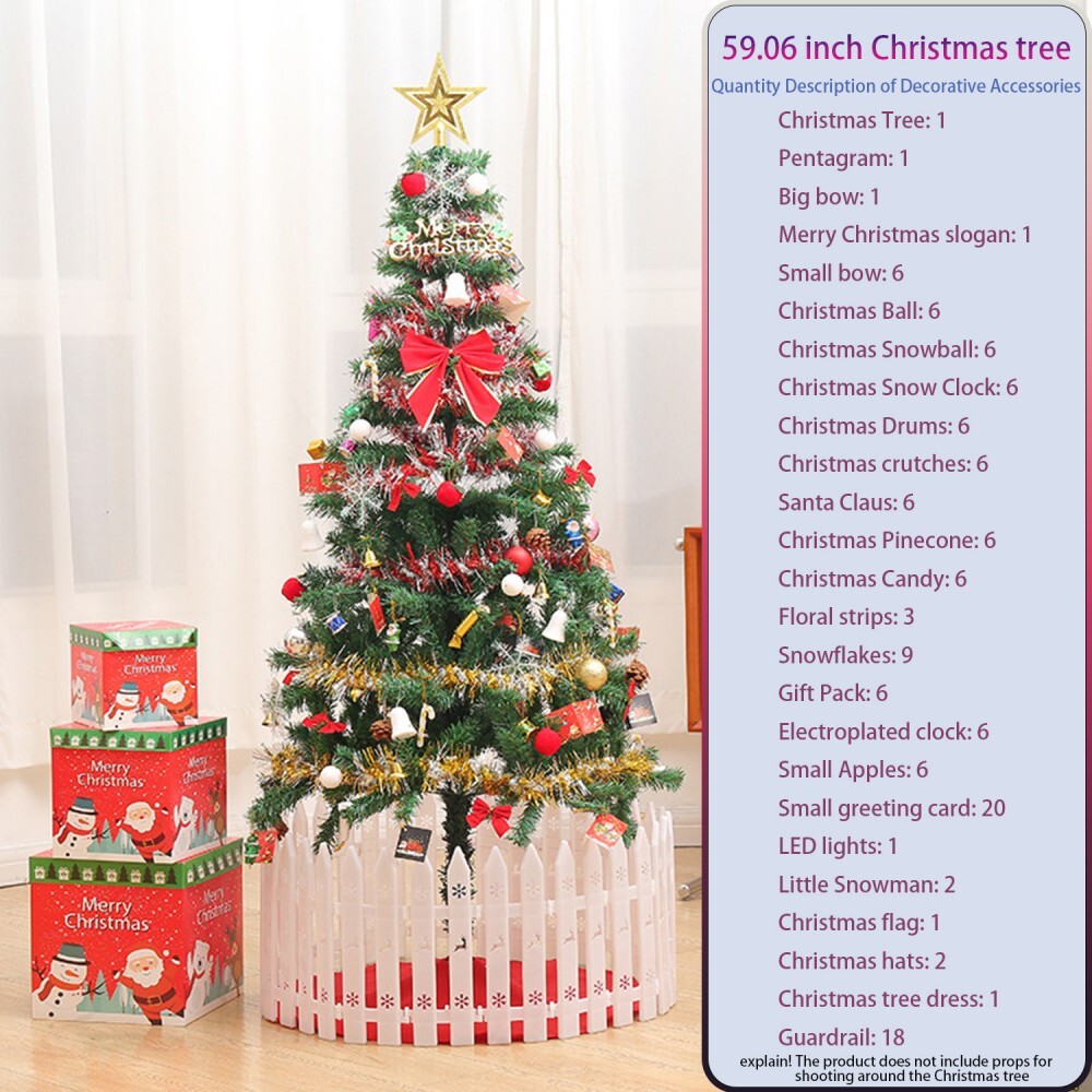 5ft/6ft artificial Christmas tree with LED energy-saving lights tree skirts NEW