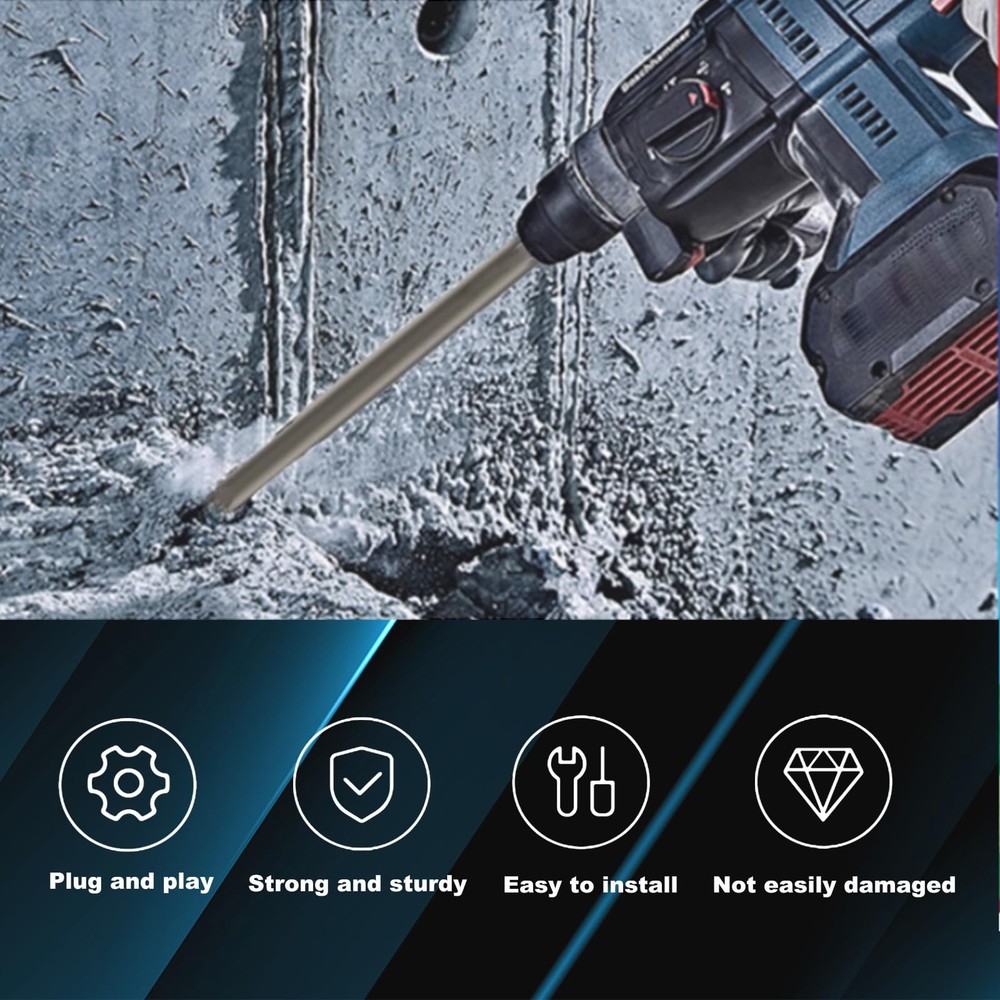 3/4" Width 14" Long Pneumatic Air Hammer Chisel Set Flat and Point Bits