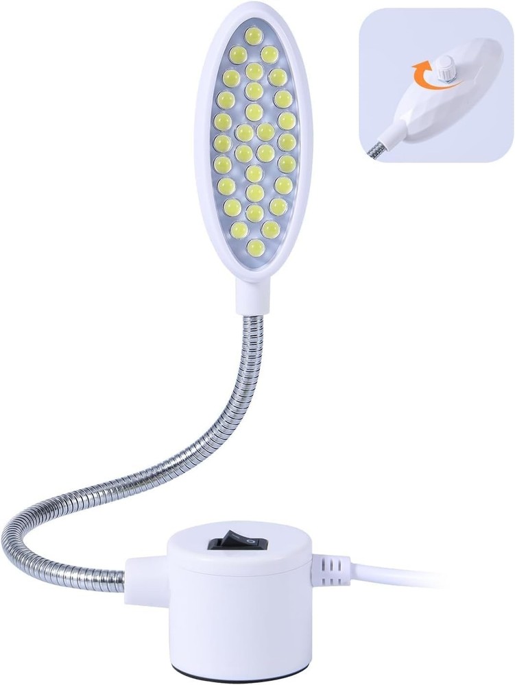Sewing Machine Light with Rotation and Dimmable, Portable Work Light with Fle...