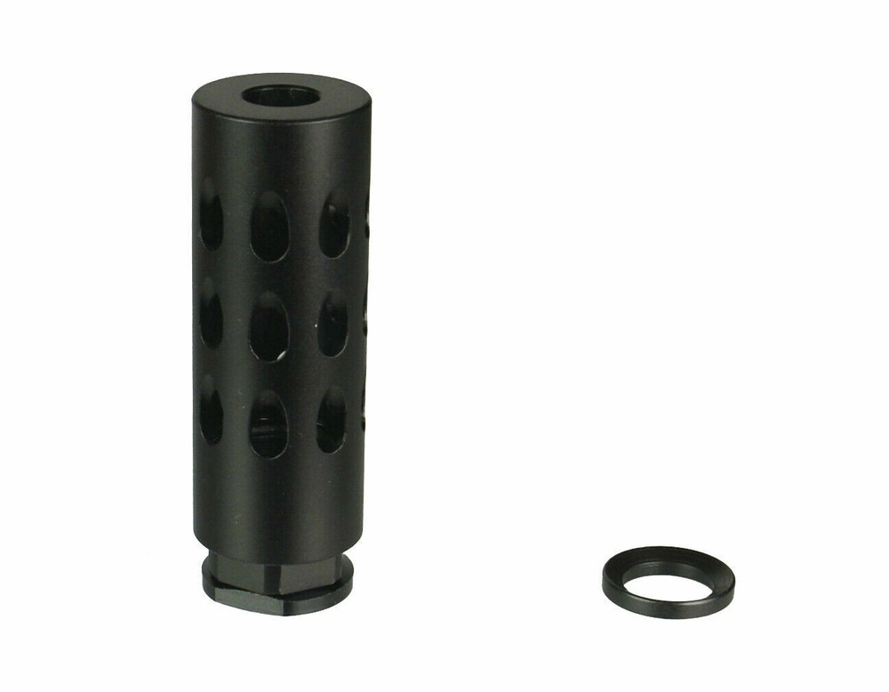 BLACK Ruger PC Carbine 9 mm Muzzle Brake Low Concussion+Thread Adapter and crush