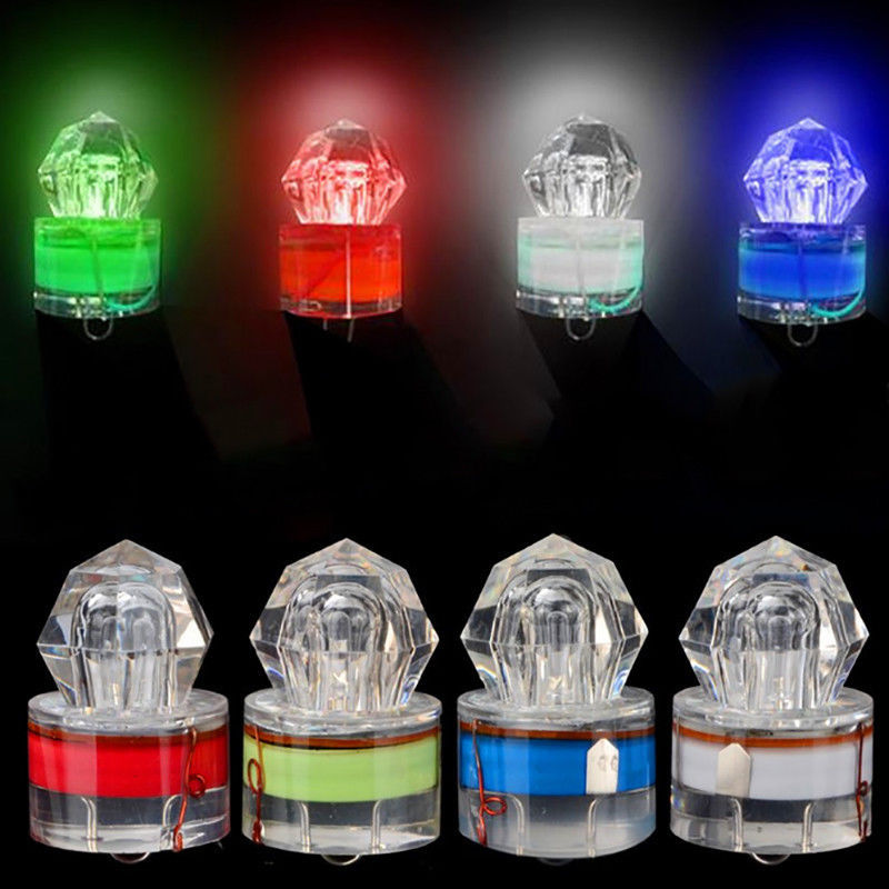 LED Flash Underwater Fishing Light Deep Drop Squid Strobe Bait luring Lamps