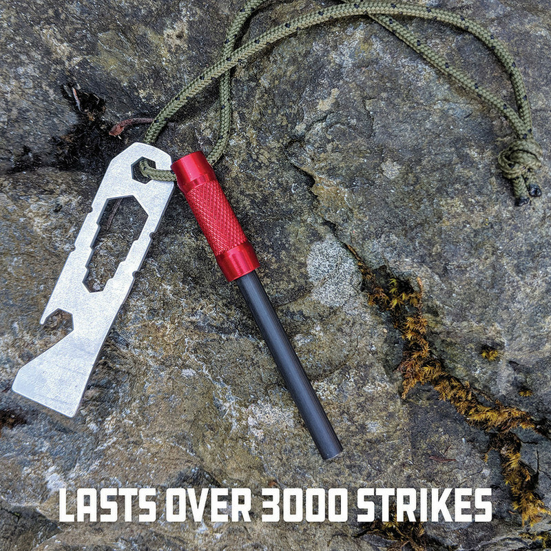 New UCO Survival Fire Striker MT-FS-SVKIT RED