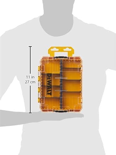 DEWALT Tough Case+ Medium Organizer – 8-Compartment Storage Box for Small Tools