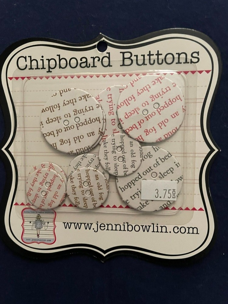 JENNI BOWLIN ASSORTED CHIPBOARD BUTTONS