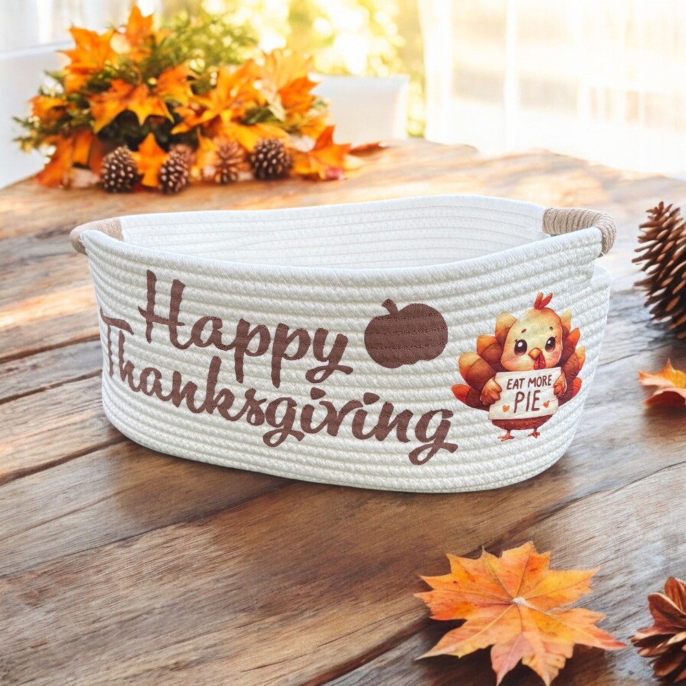 Thanksgiving Bread Basket Boojee Turkey Bread Table Cute Container Dinner Gift