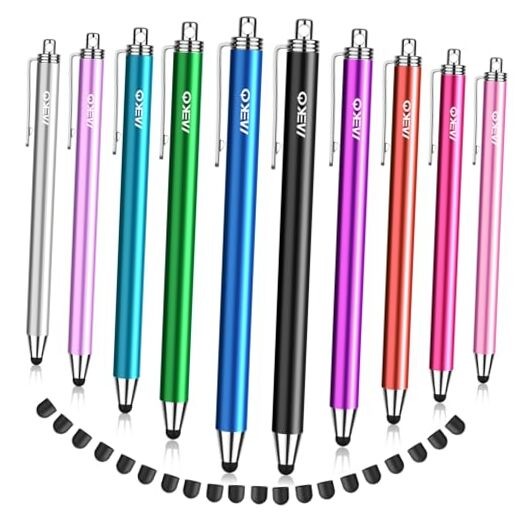 Touchscreen Touchscreen Stylus Pens - 10 Pack - Thin Rubber Tip - Multicolored