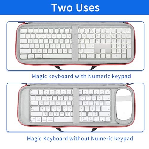 Hard Carrying Case for Apple Magic Keyboard with Numeric Keypad/Apple Black