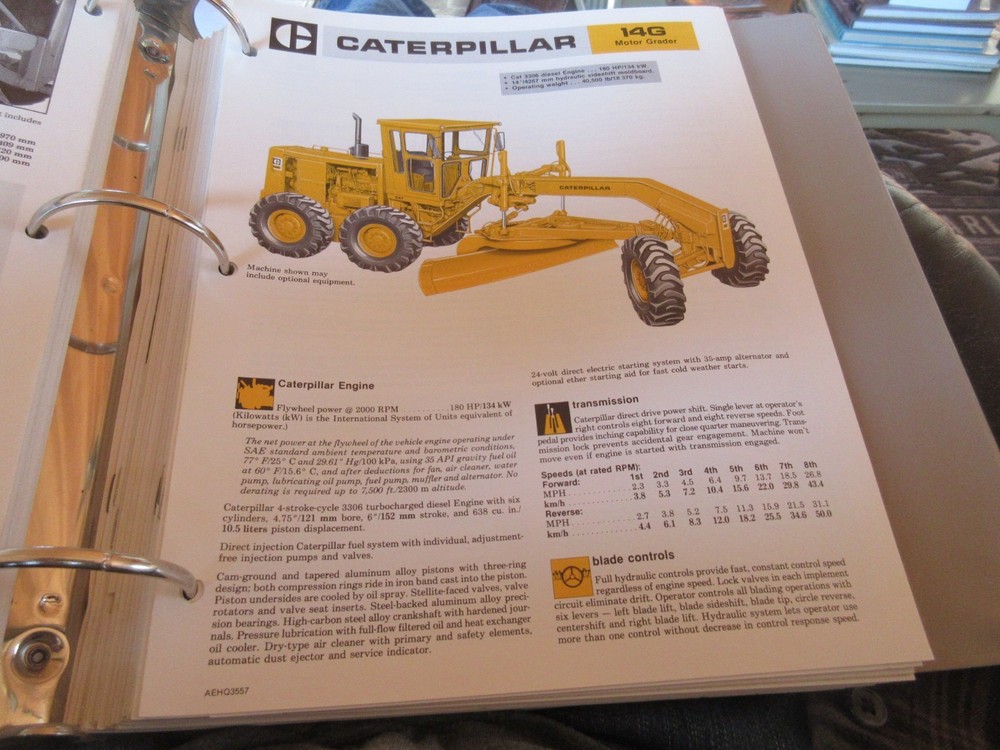 Caterpillar 14G Motor Grader Brochure 6 page