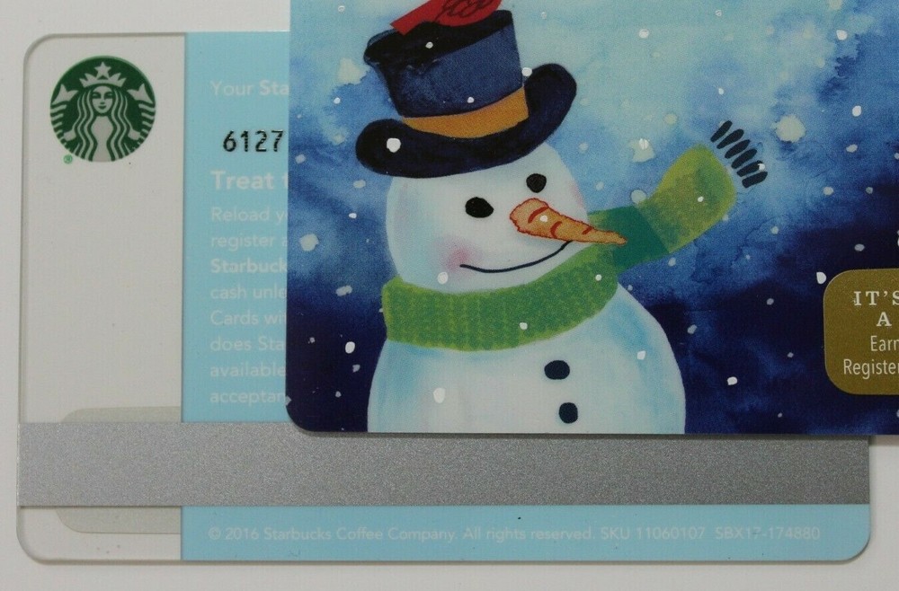 Starbucks Card US 2016 Snowman MS 6127