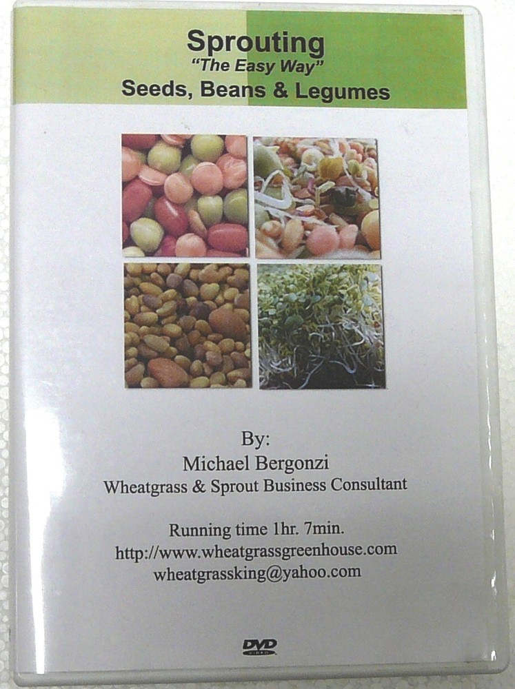 "Sprouting The Easy Way" DVD by Michael Bergonzi~Seeds, Beans & Legumes