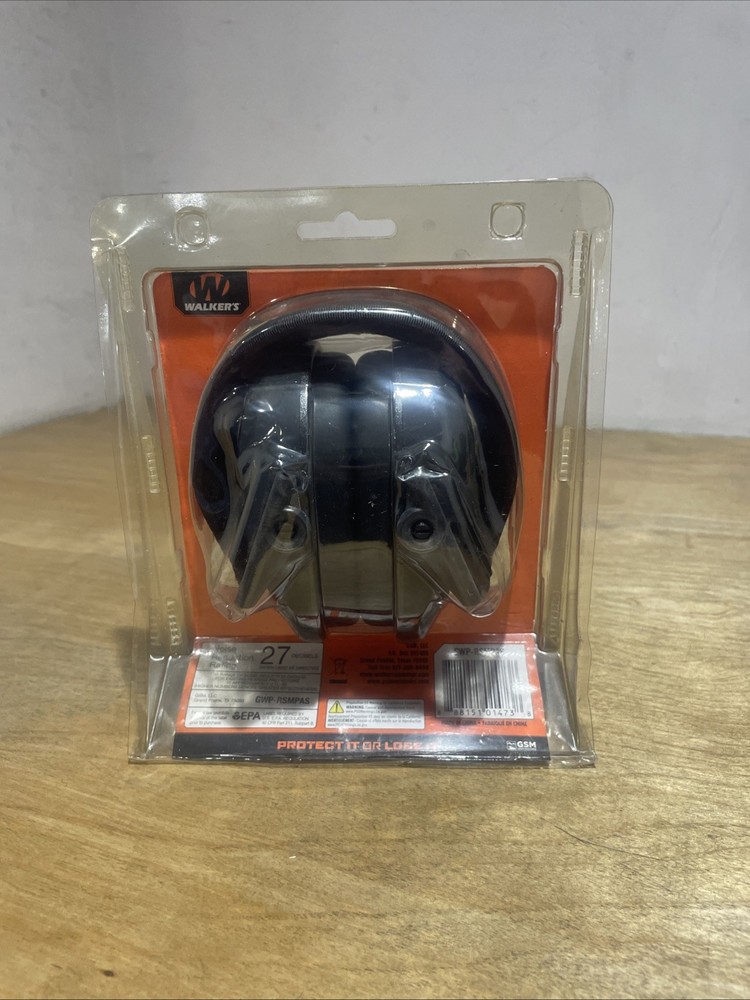 Walker’s Black Slim Passive Earmuff